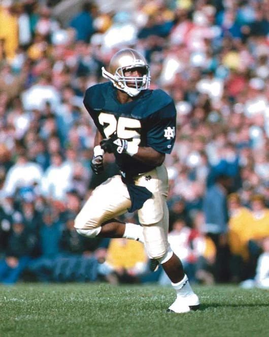 1989 Notre Dame Raghib Rocket Ismail Glossy Photo College Poster Print