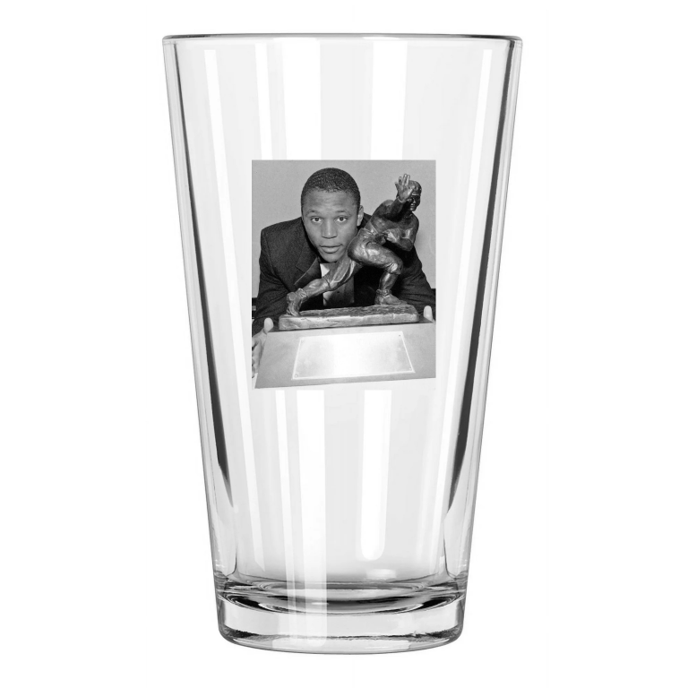 1989 Oklahoma State Barry Sanders College Heisman Trophy Pint Beer Glass
