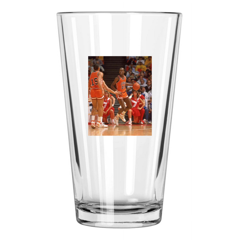 1989 Oregon State Beavers Gary Payton Photo Basketball Pint Beer Drinking Glass