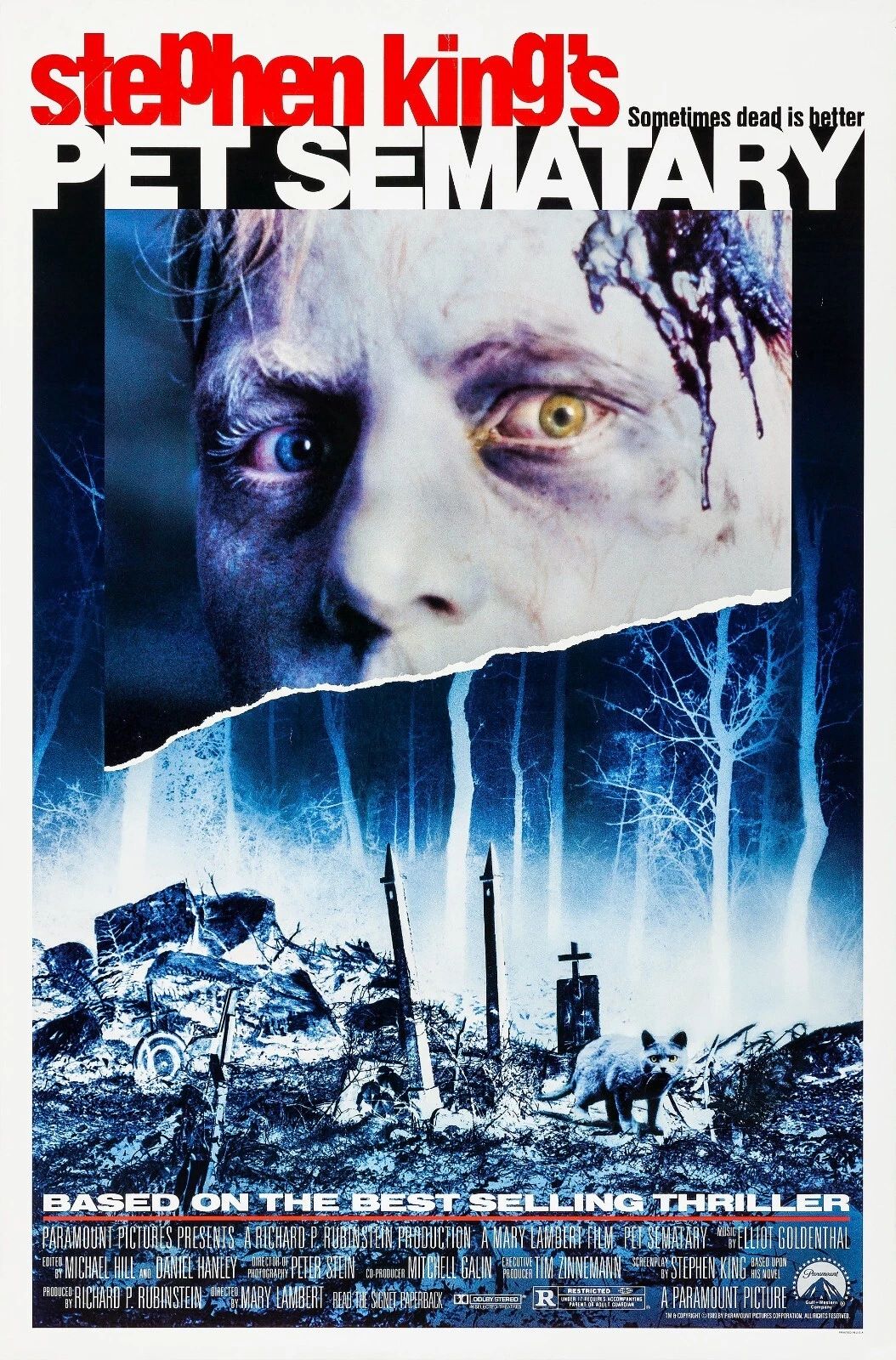 1989 Pet Sematary Movie Print Stephen King Jud Crandall 300 PCS Jigsaw Puzzle