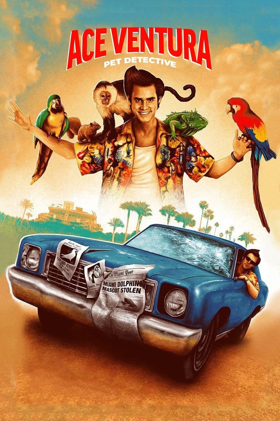 1994 Ace Ventura Pet Detective Poster Jim Carrey 300 Piece Jigsaw Puzzle