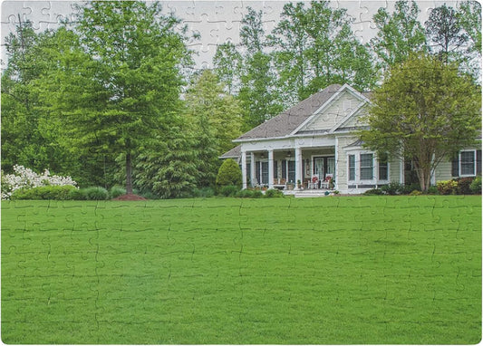 Wooden Windpower House In Tulips Field Art Wall Decor Jigsaw Puzzle