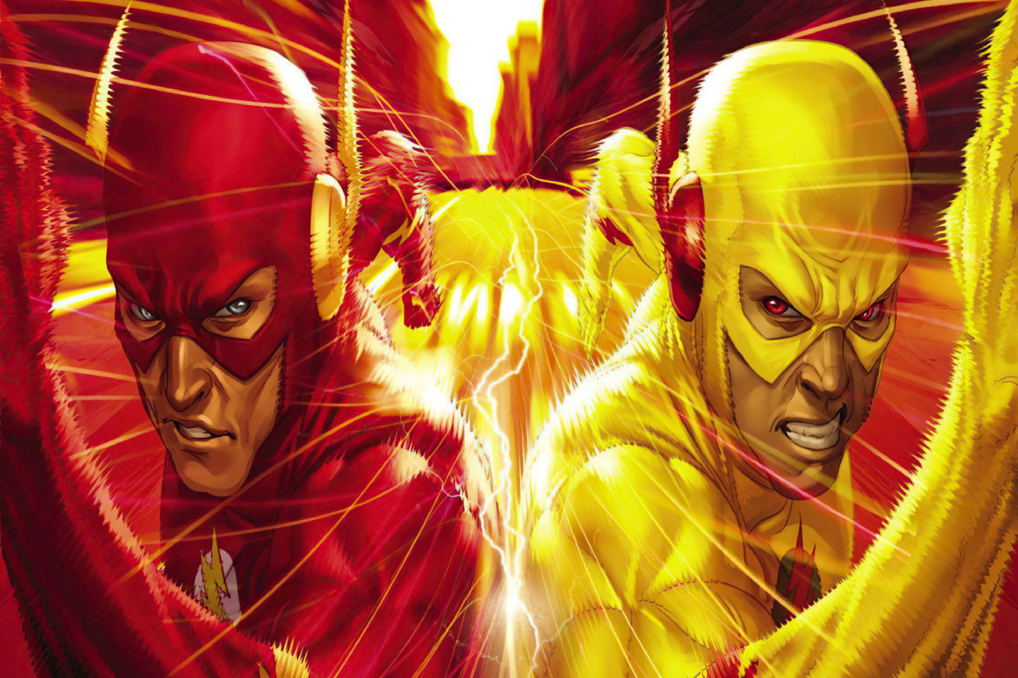 Flash Vs. Reverse Flash Comic Book Poster Print Wall Art