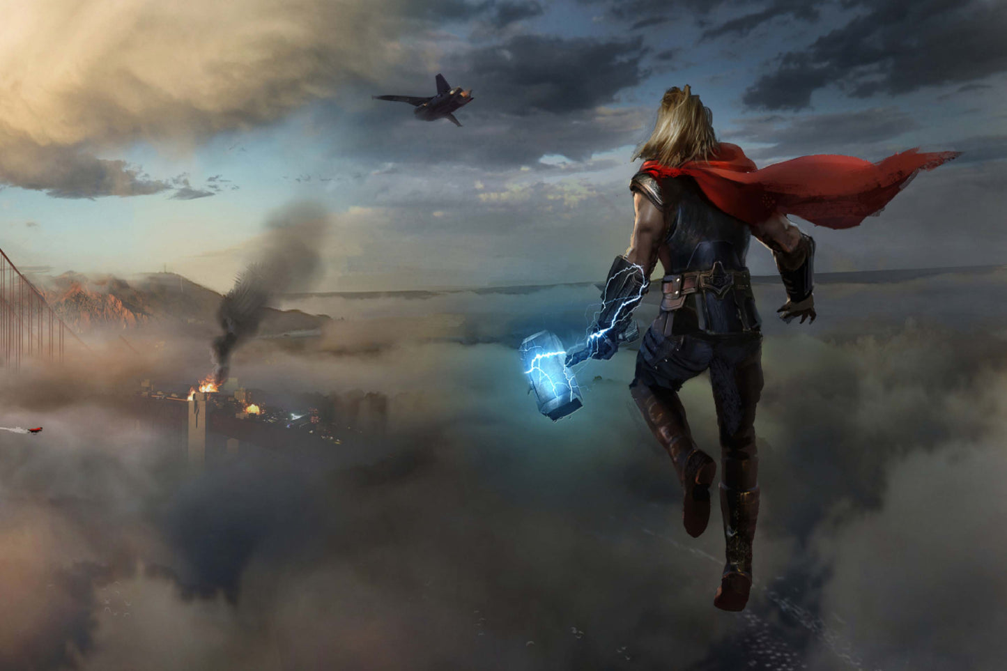 Thor Mjolnir Hammer Marvels Avengers Comic Book Poster Print Wall Art