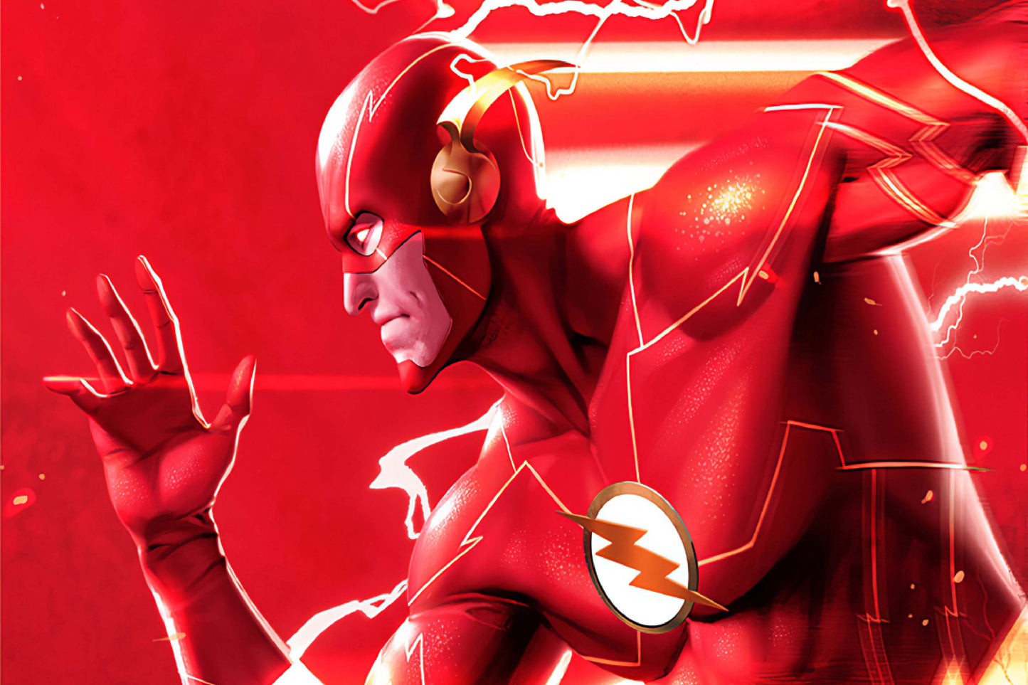 The Flash Lightning Bolt Comic Book Poster Print Wall Art