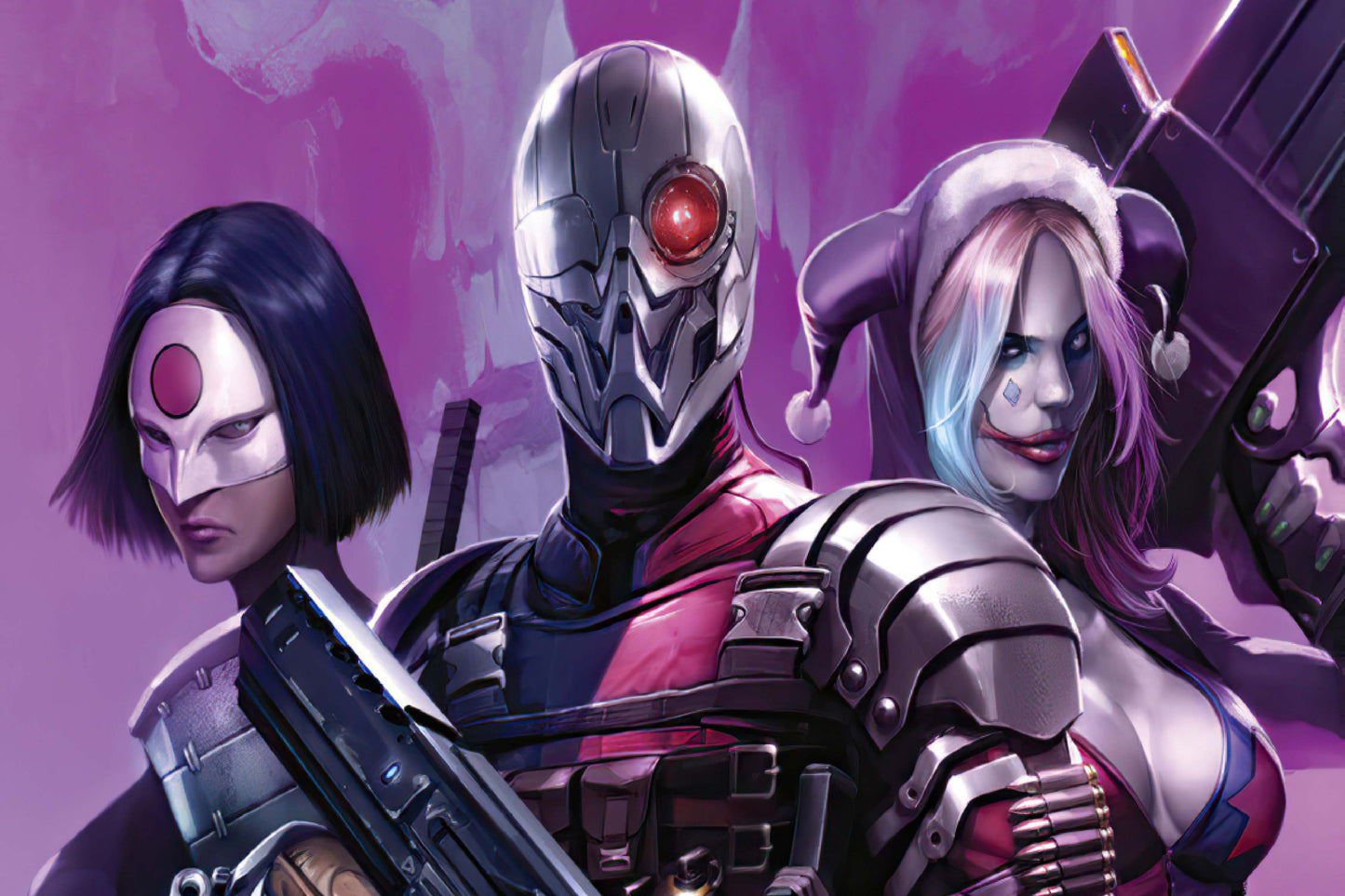 Suicide Squad Deathstroke Harley Quinn Katana Comic Book Poster Print Wall Art
