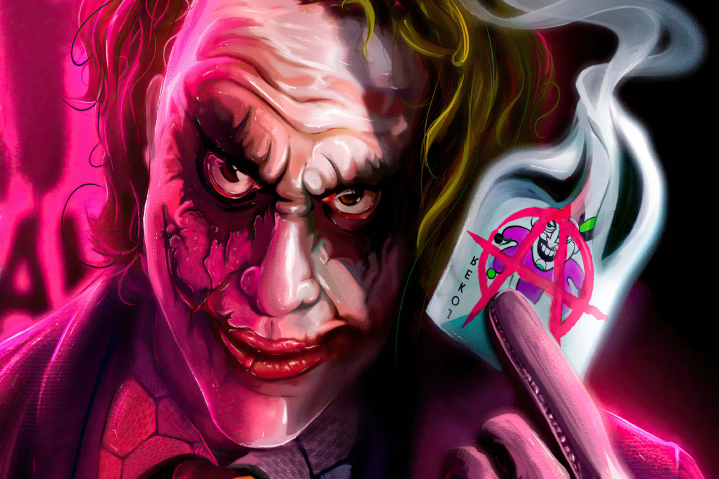 Joker Card Heath Ledger Comics Art Comic Book Poster Print Wall Art