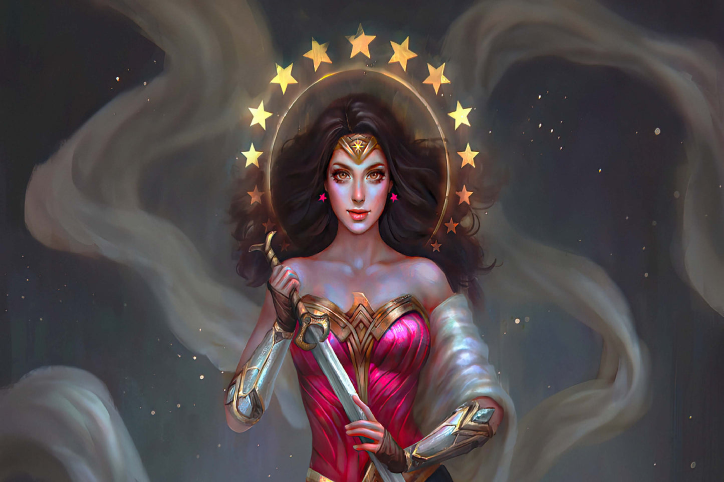 Wonder Woman Sword Dc Comic Book Poster Print Wall Art