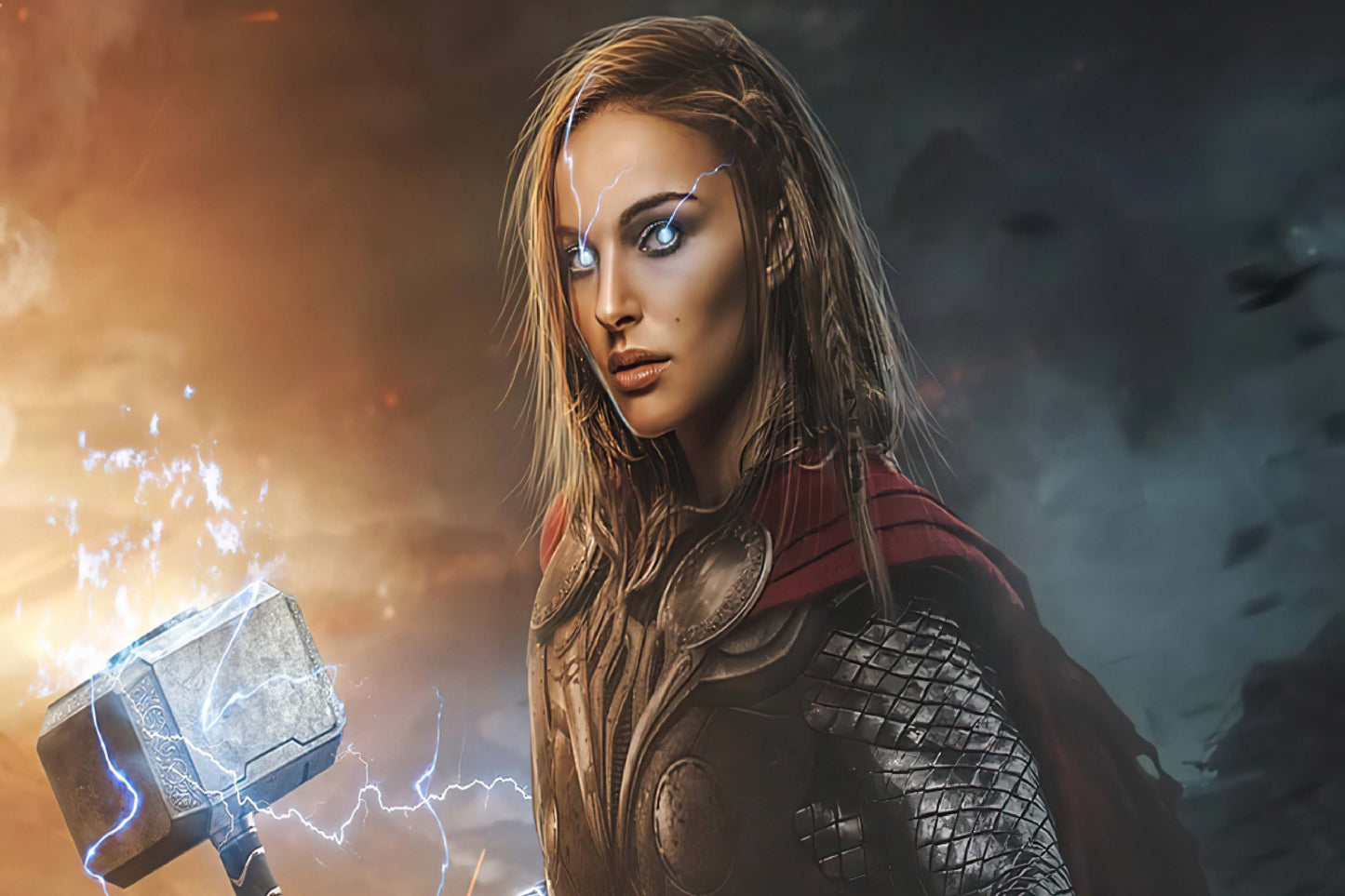 Lady Thor Hammer Jane Foster Comic Book Poster Print Wall Art