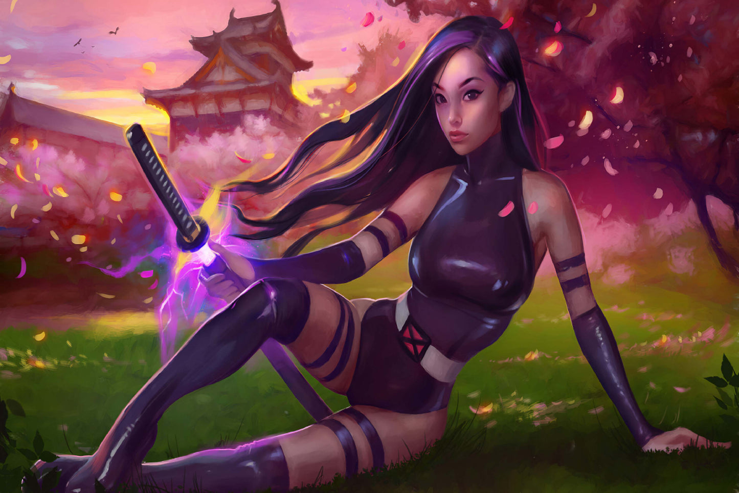 Psylocke Katana Marvel Comics Comic Book Poster Print Wall Art