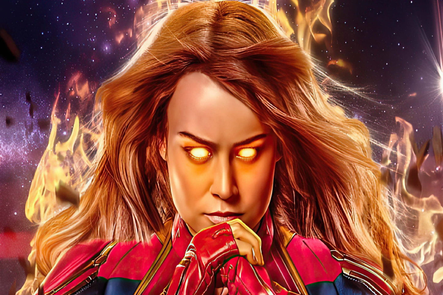 Captain Marvel Superhero Comic Book Poster Print Wall Art
