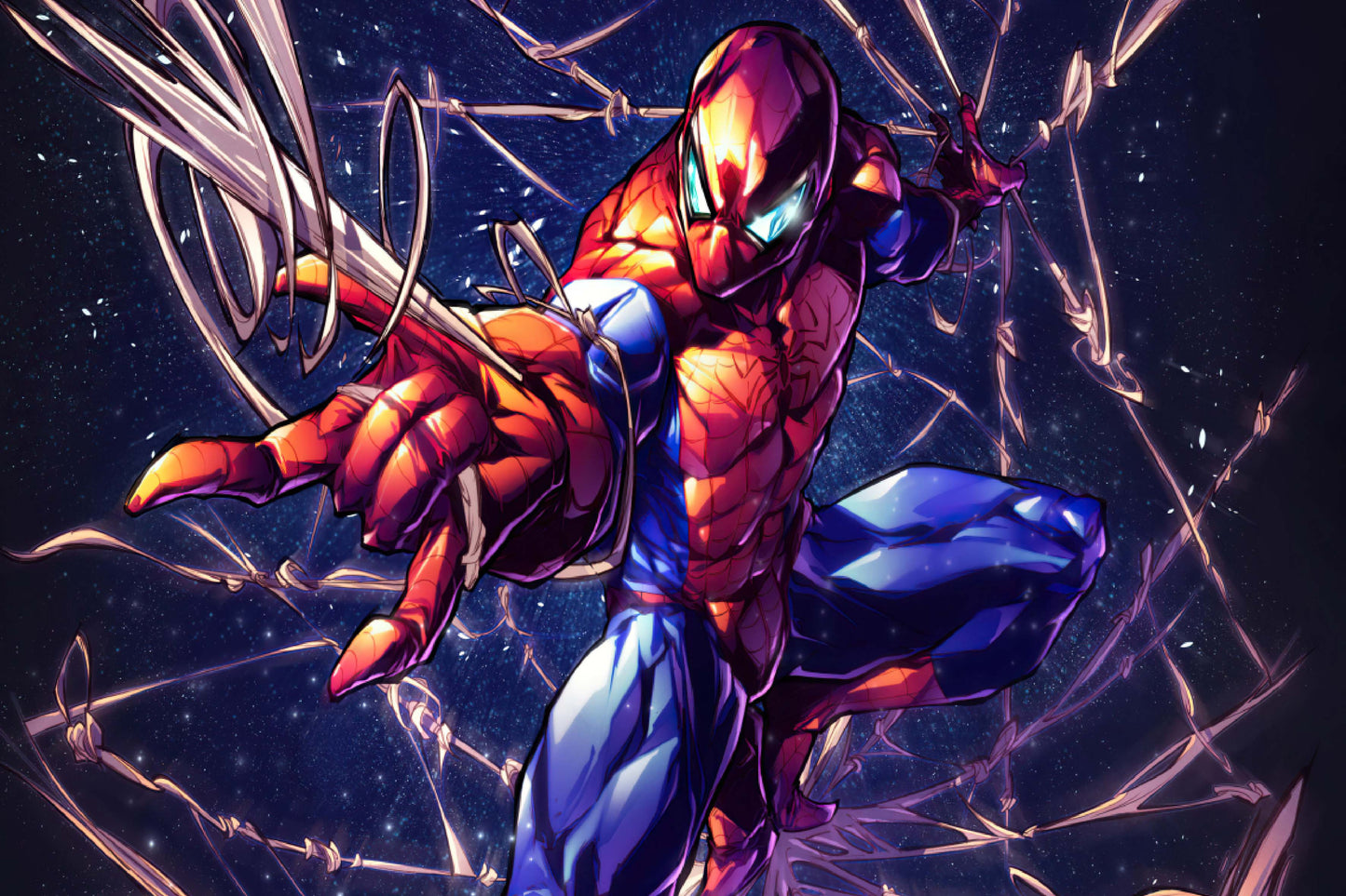 Spider Man Web Marvel Superhero Comic Book Poster Print Wall Art