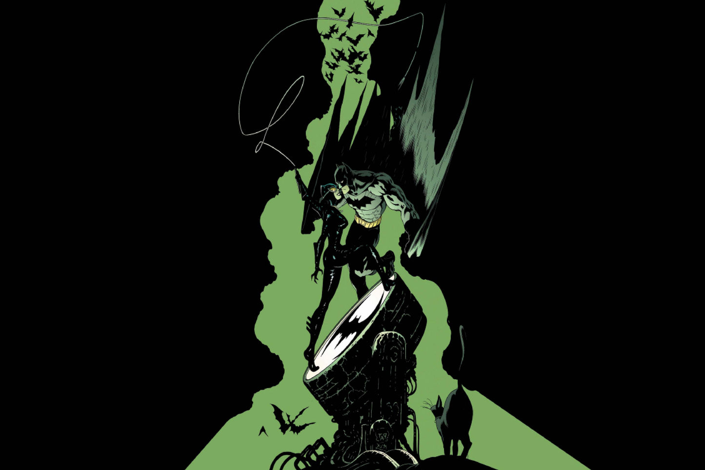 Bat Signal Batman Catwoman Dc Comics Comic Book Poster Print Wall Art