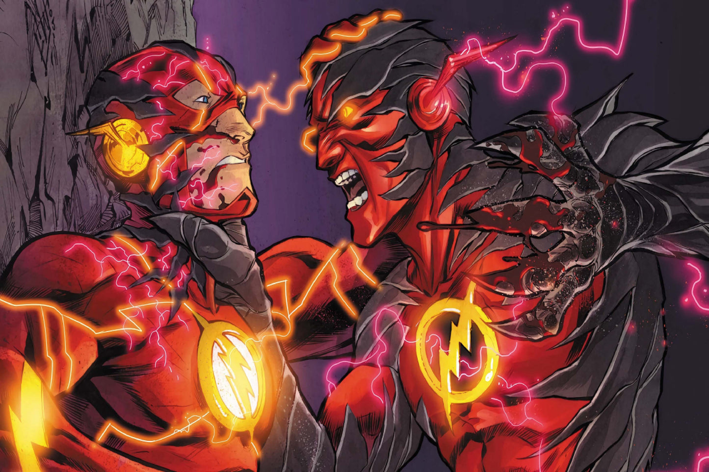 Reverse Flash Vs. The Flash Fight Dc Comics Comic Book Poster Print Wall Art