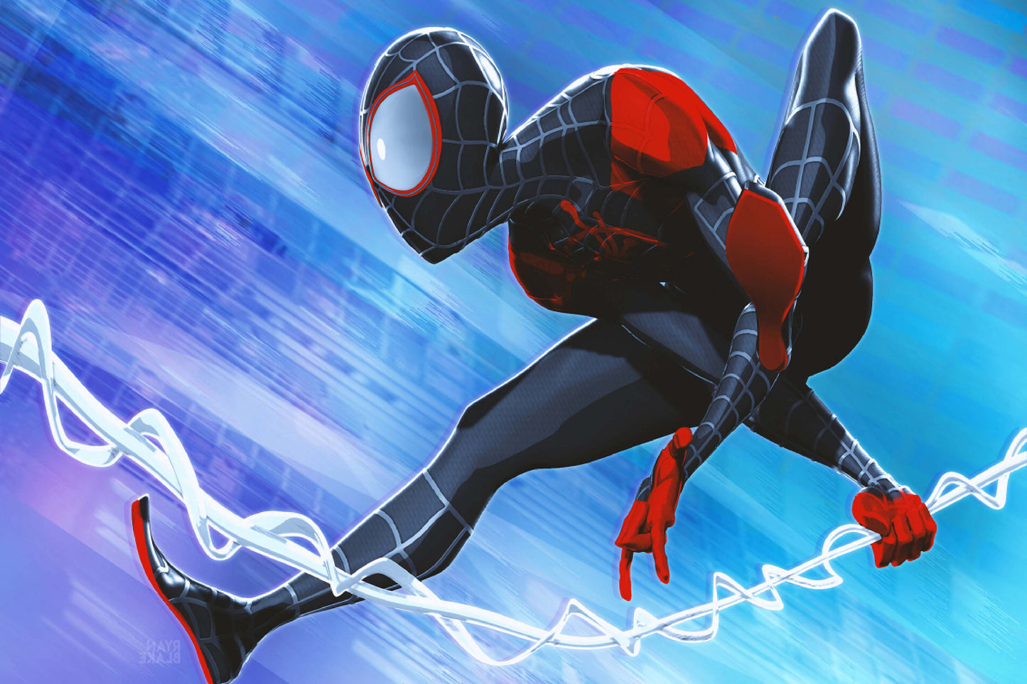 Miles Morales Spider Man Into The Spider Verse Comic Book Poster Print Wall Art