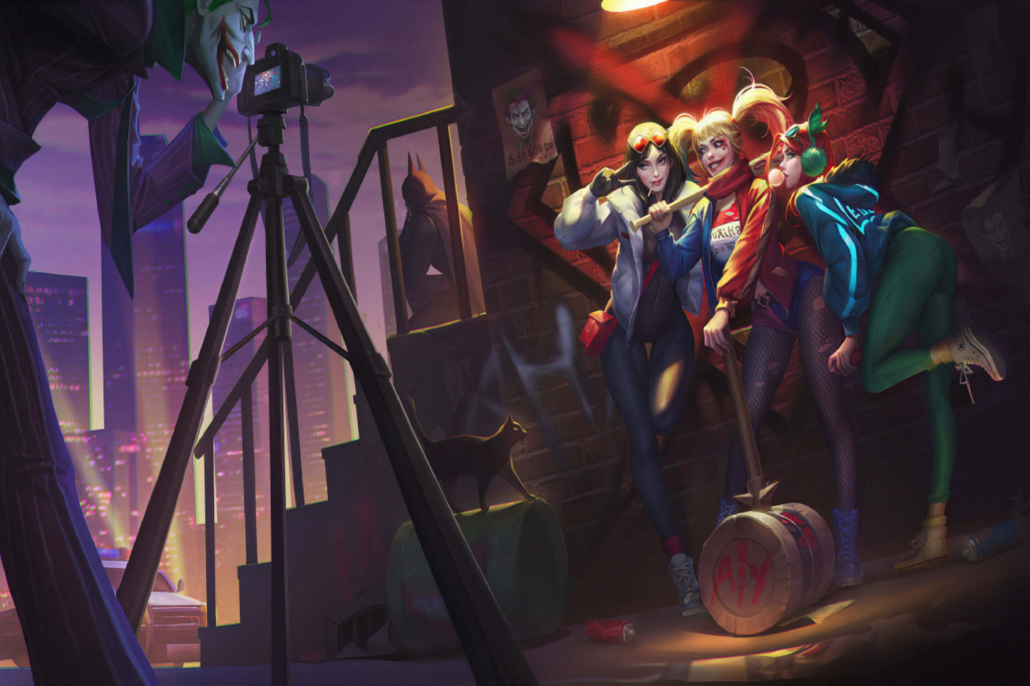 Harley Quinn Joker Girls Comic Book Poster Print Wall Art