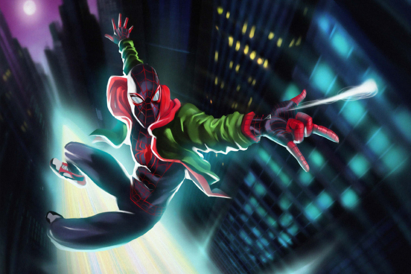 Spider Man Miles Morales Comic Book Poster Print Wall Art