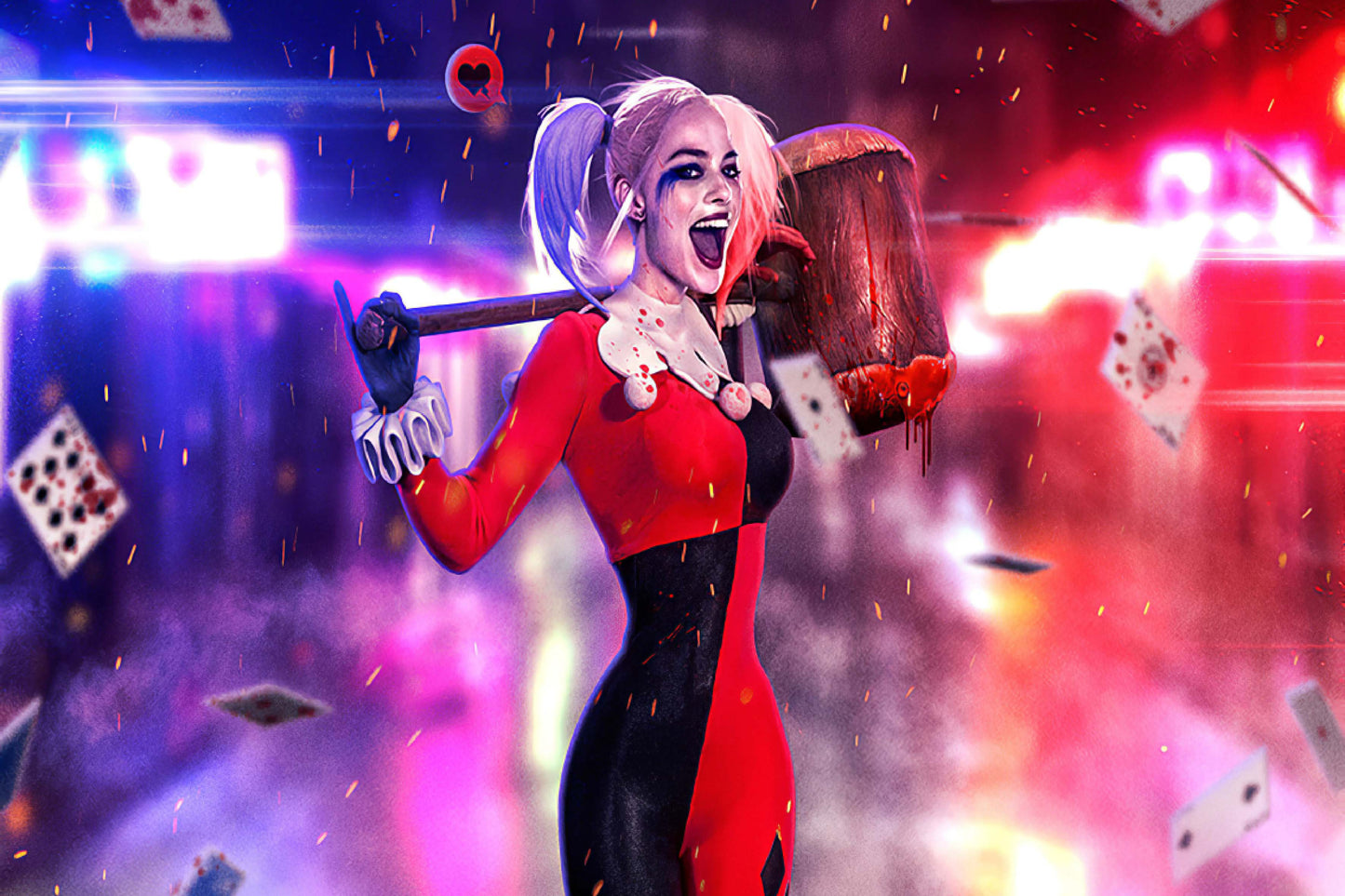 Harley Quinn Margot Robbie Comic Book Poster Print Wall Art