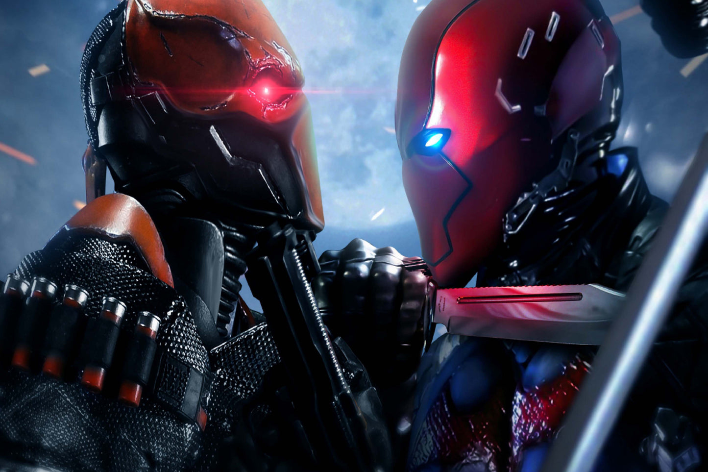 Red Hood Vs Deathstroke Comic Book Poster Print Wall Art