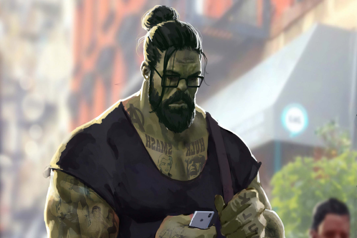 Hulk Professor Tattoo Marvel Comic Book Poster Print Wall Art