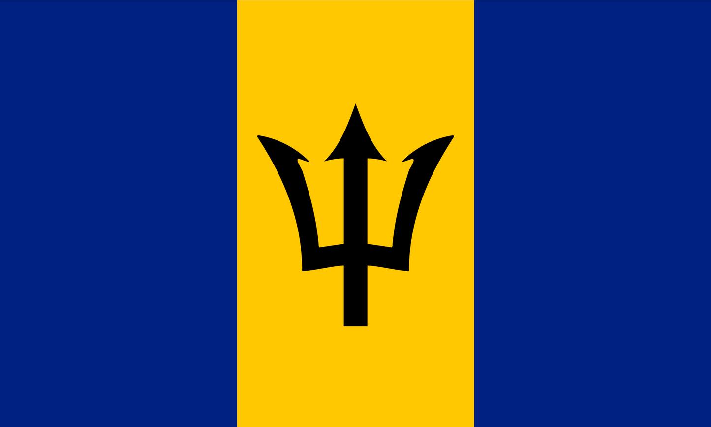 Barbados Flag Print Poster