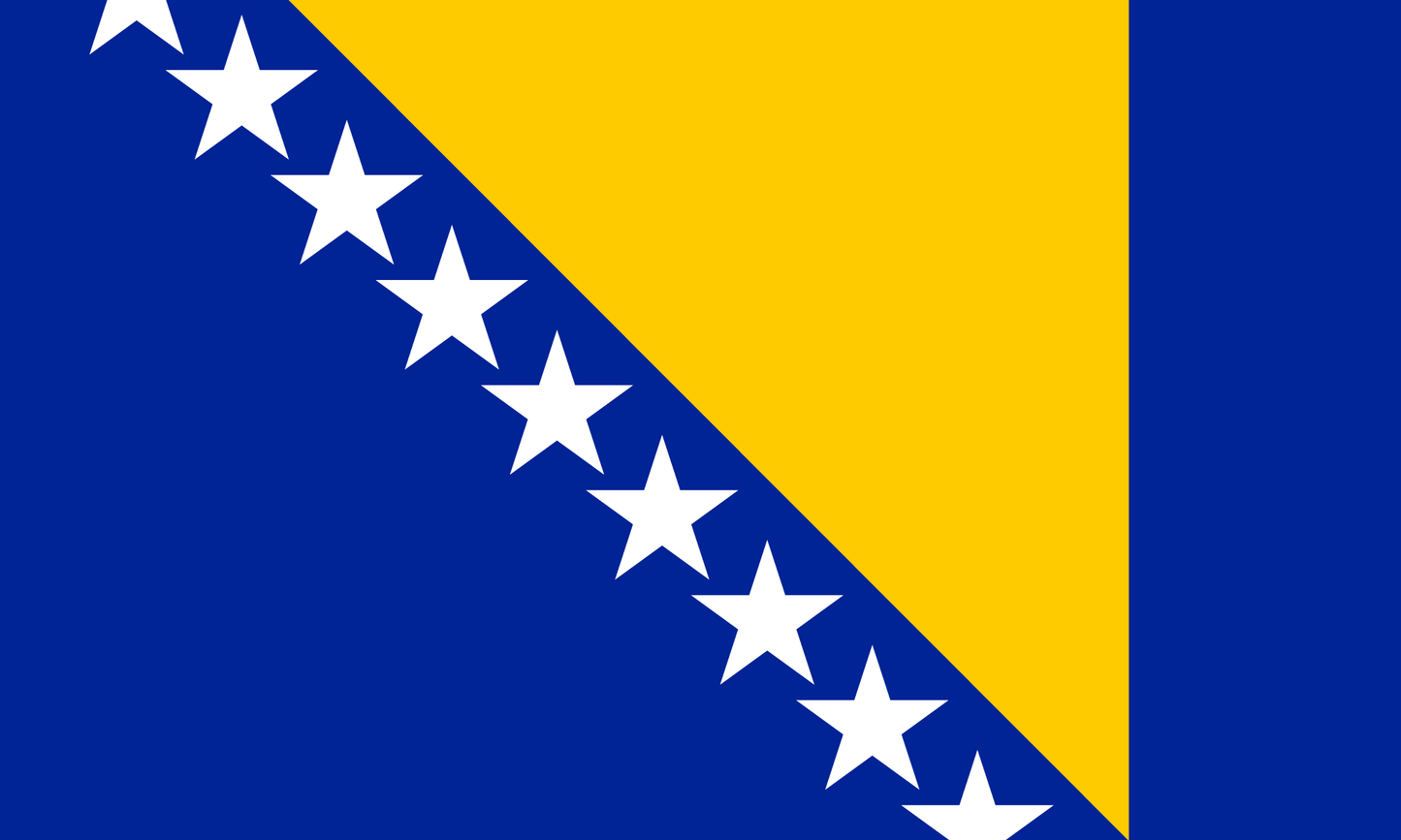 Bosnia & Herzegovina Flag Print Poster