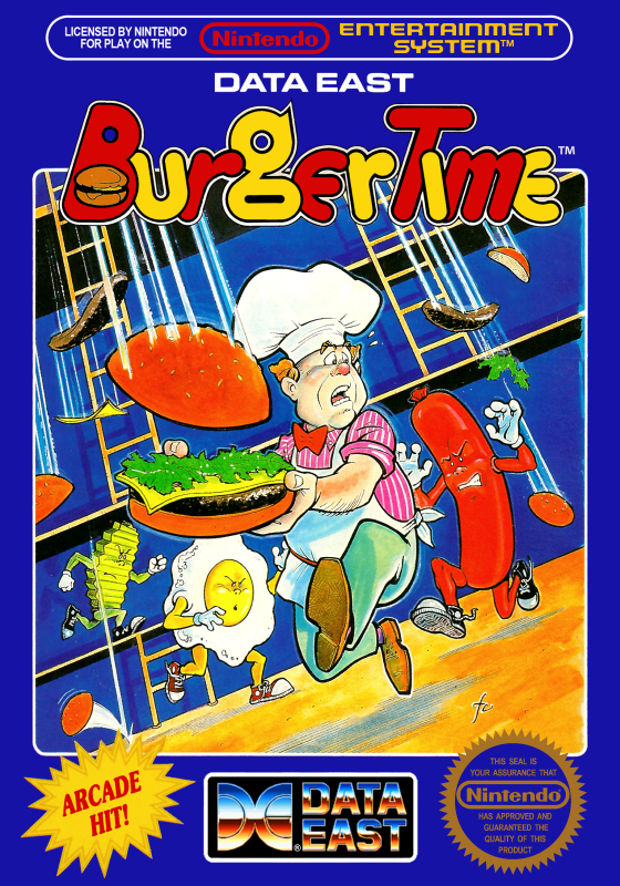 Burgertime (Usa) Nes Print Poster