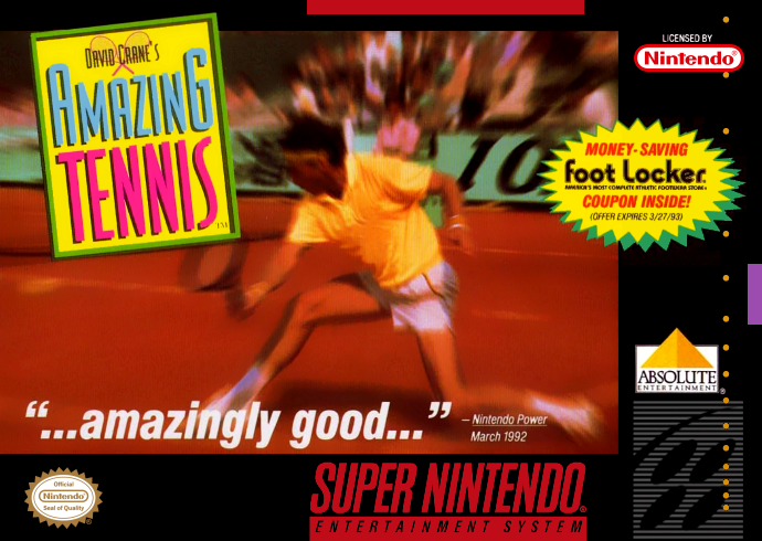 David Crane S Amazing Tennis (Usa) Snes Print Poster