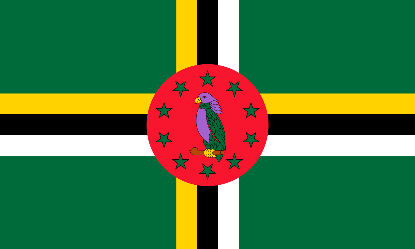 Dominica Flag Print Poster