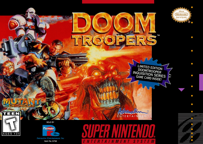 Doom Troopers Mutant Chronicles (Usa) Snes Print Poster