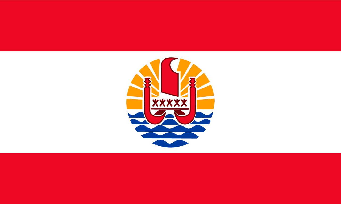 French Polynesia Flag Print Poster