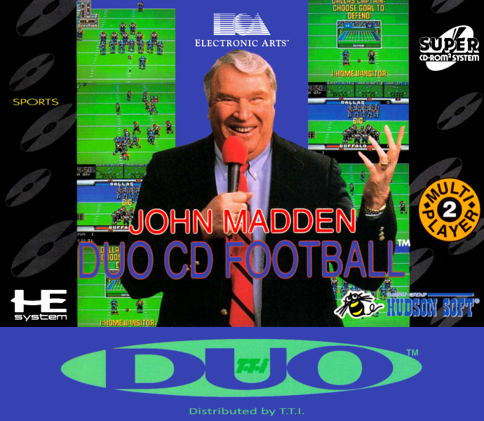 John Madden Duo Cd Football (Cd) (Front Cover) Turbografx 16 Print Poster