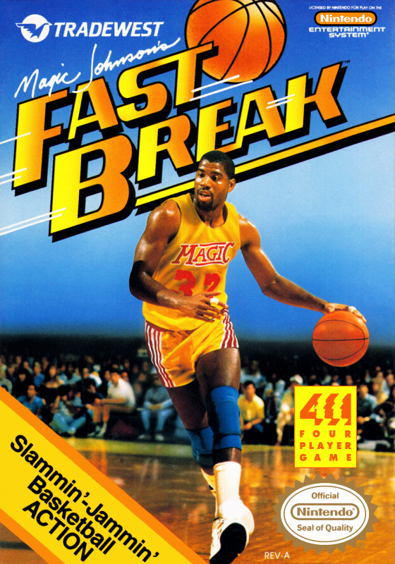 Magic Johnson S Fast Break (Usa) Nes Print Poster