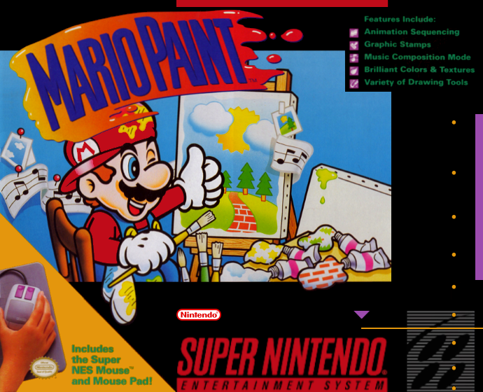Mario Paint (Usa) Snes Print Poster