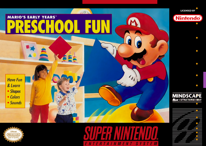 Mario S Early Years Preschool Fun (Usa) Snes Print Poster