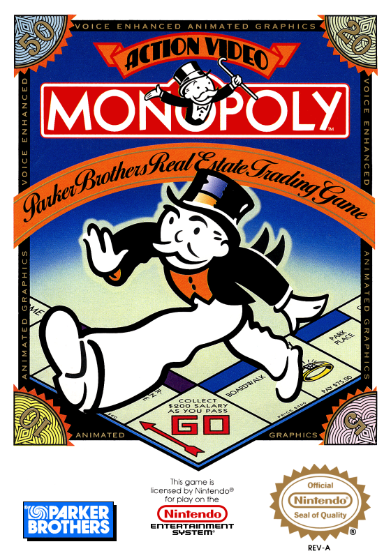 Monopoly (Usa) Nes Print Poster