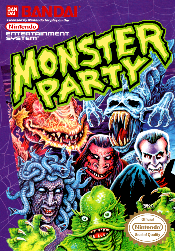 Monster Party (Usa) Nes Print Poster