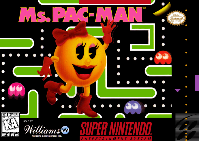 Ms. Pac Man (Usa) Snes Print Poster