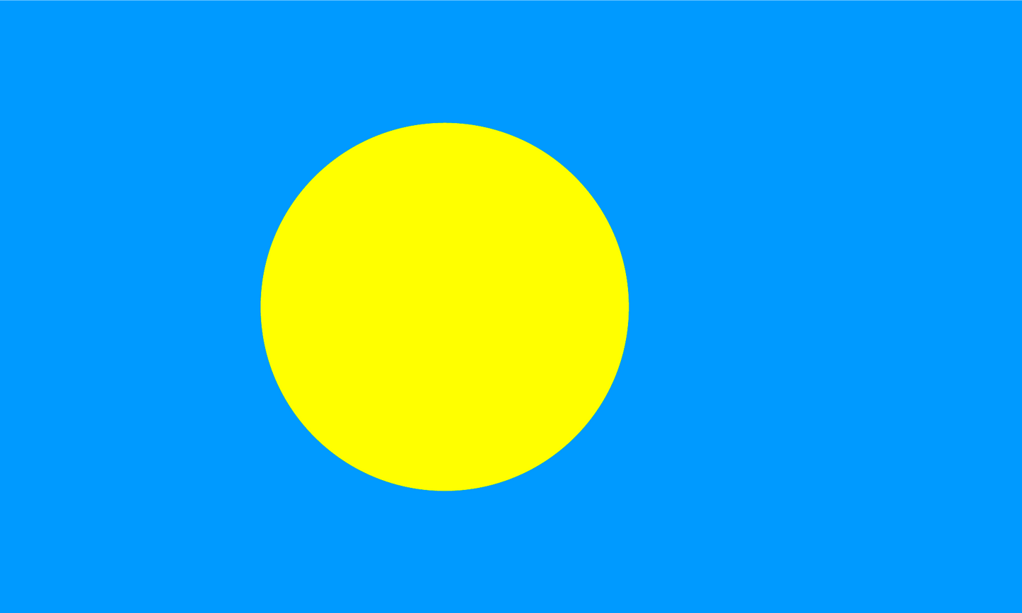 Palau Flag Print Poster