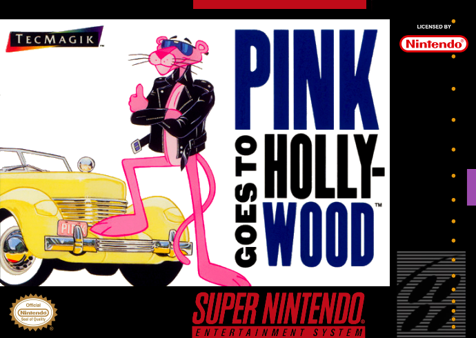 Pink Goes To Hollywood (Usa) Snes Print Poster