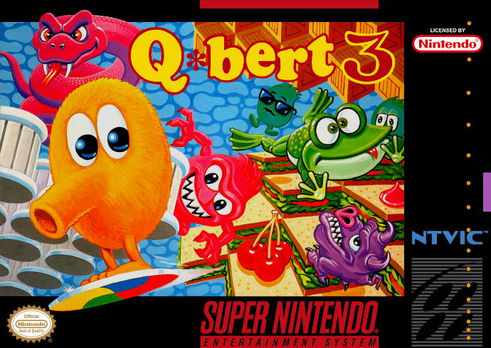 Q Bert 3 (Usa) Snes Print Poster