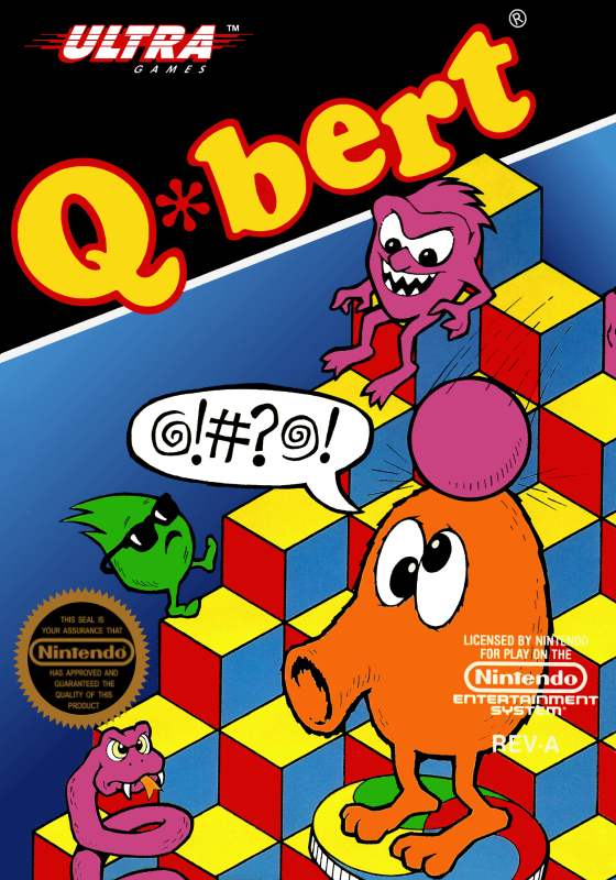 Q Bert (Usa) Nes Print Poster