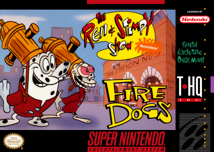 Ren & Stimpy Show Fire Dogs (Usa) Snes Print Poster