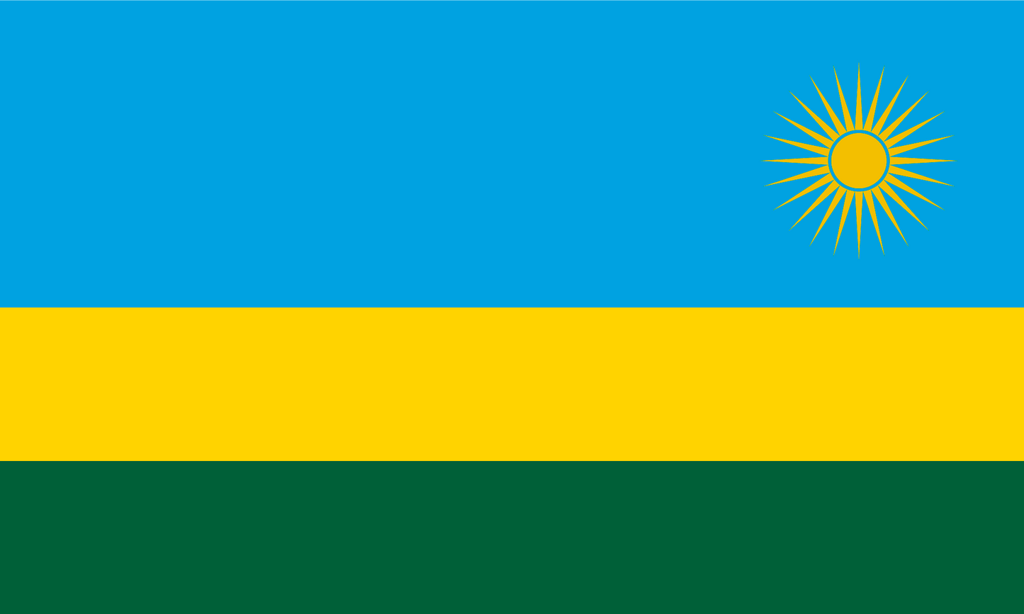 Rwanda Flag Print Poster