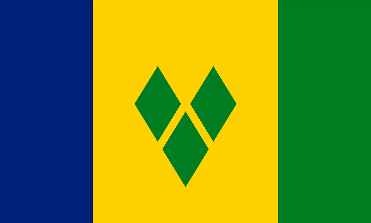 Saint Vincent & The Grenadines Flag Print Poster