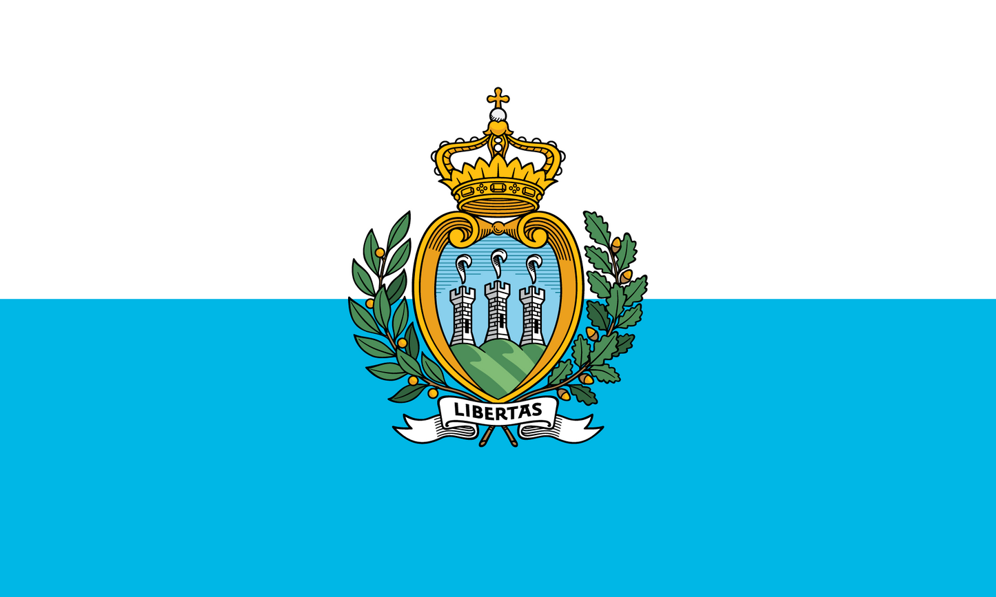 San Marino Flag Print Poster