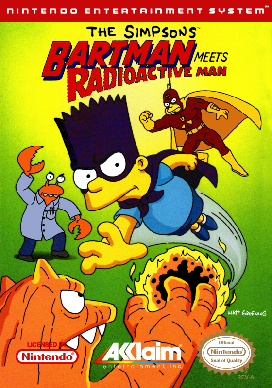 Simpsons, The Bartman Meets Radioactive Man (Usa) Nes Print Poster