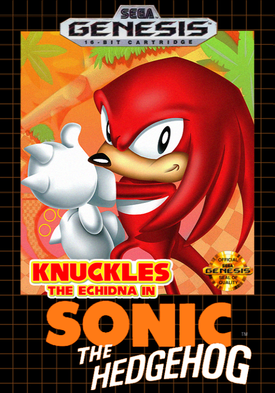 Sonic 1 & Knuckles (Custom Usa Cover Art By Capuchino) Genesis Print Poster
