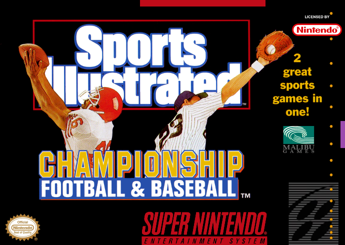 Sports Illustrated Championship Football & Baseball (Usa) Snes Print Poster