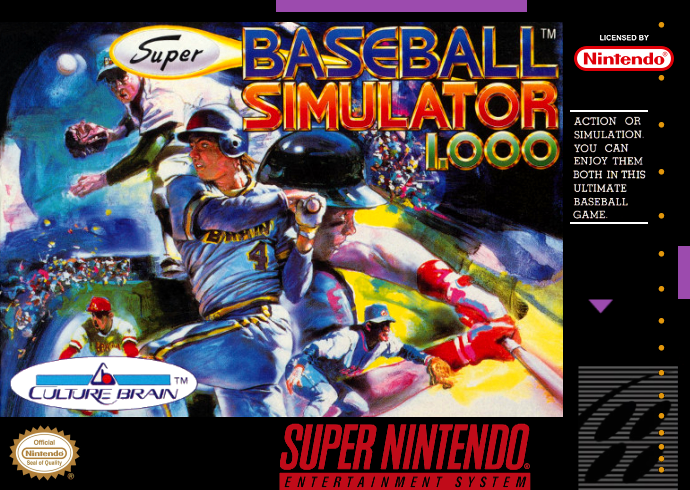 Super Baseball Simulator 1.000 (Usa) Snes Print Poster